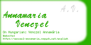 annamaria venczel business card